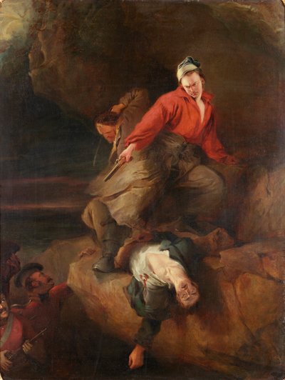 Smugglers attacked, 1827 by Henry Perlee Parker